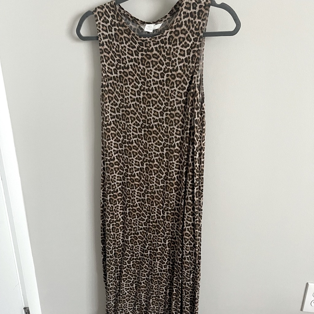 Cheetah print midi dress